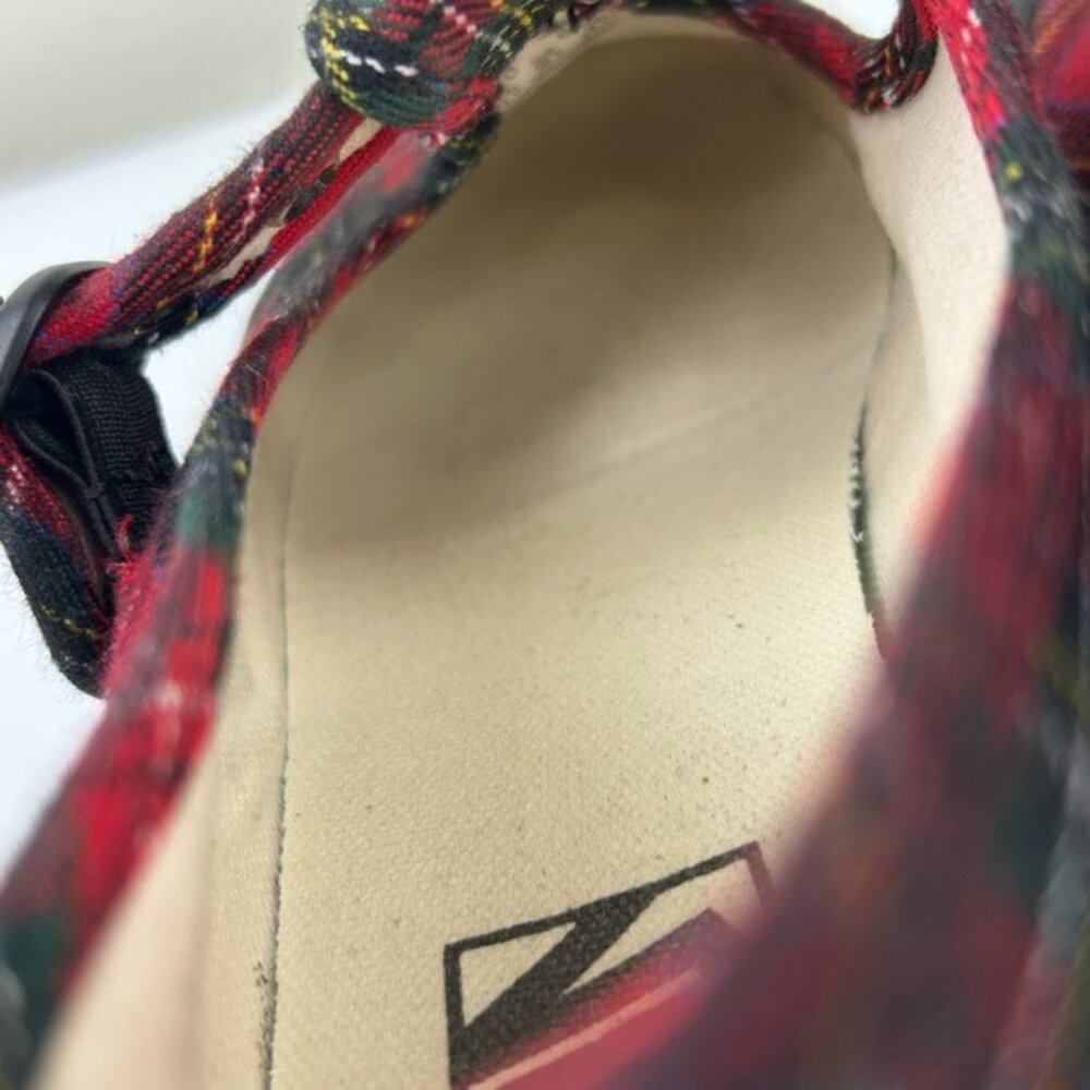 VANS Red Tartan Plaid MaryJane Sneakers Size 6.5 Women’s 5 Men’s - Picture 12 of 16